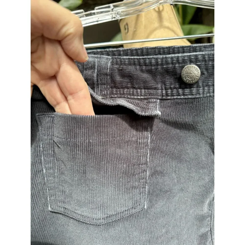Patagonia Dark Grey Organic Cotton Corduroy 4 Pocket Mini Skirt Size 10